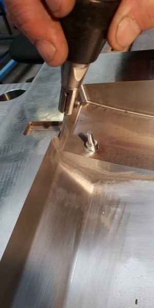 working onsite close up